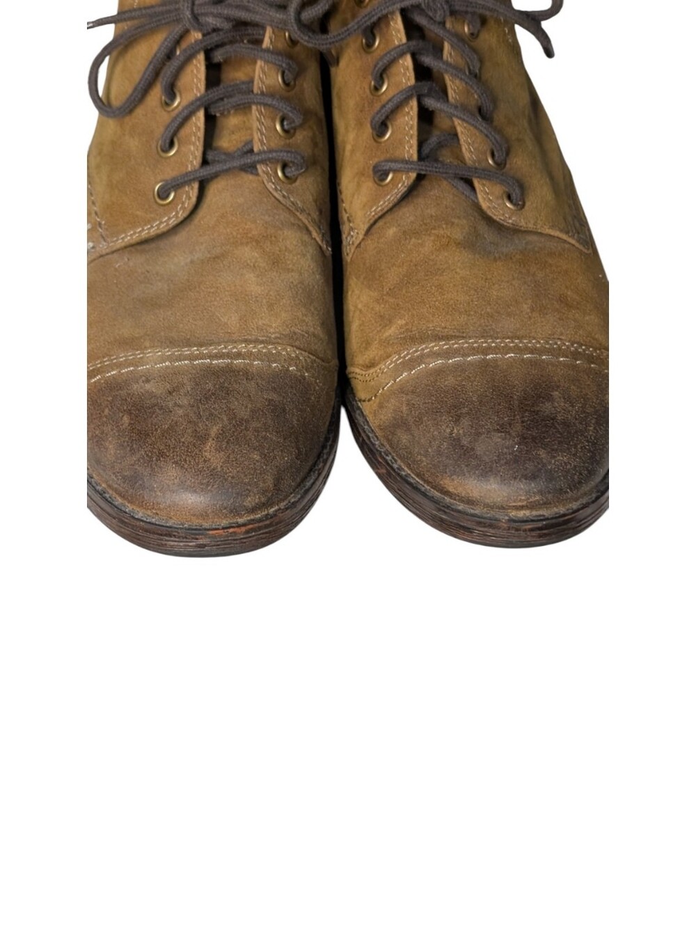 Clarks Devington Cap Men’s Boots Tobacco Brown Suede Leather 10M Distressed - Picture 6 of 9